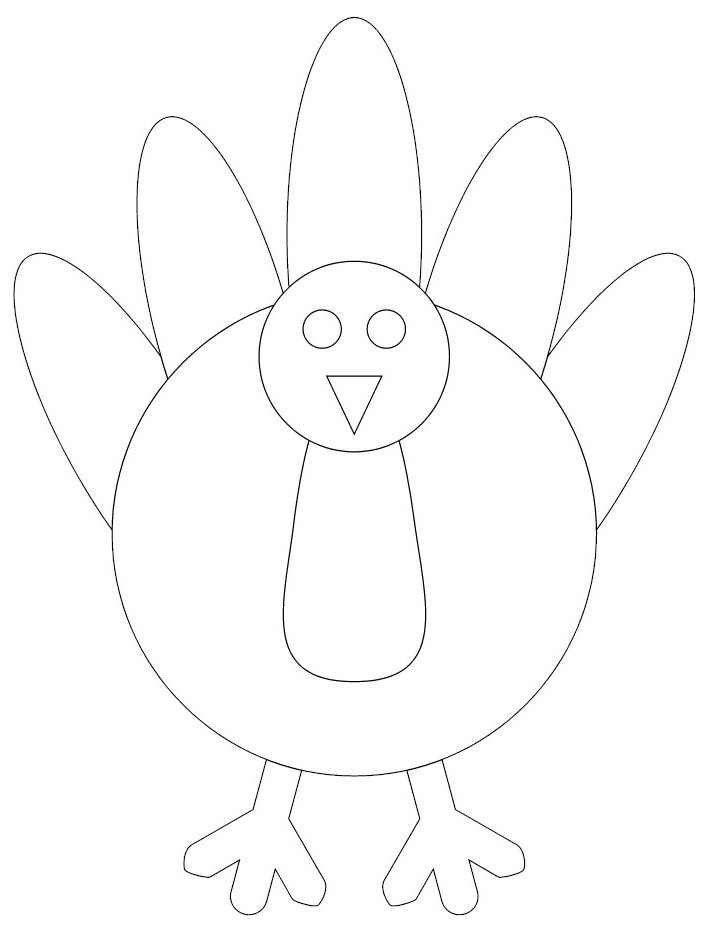 4 Best Images Of Turkey Printable Template Cut Out Thankful Turkey 