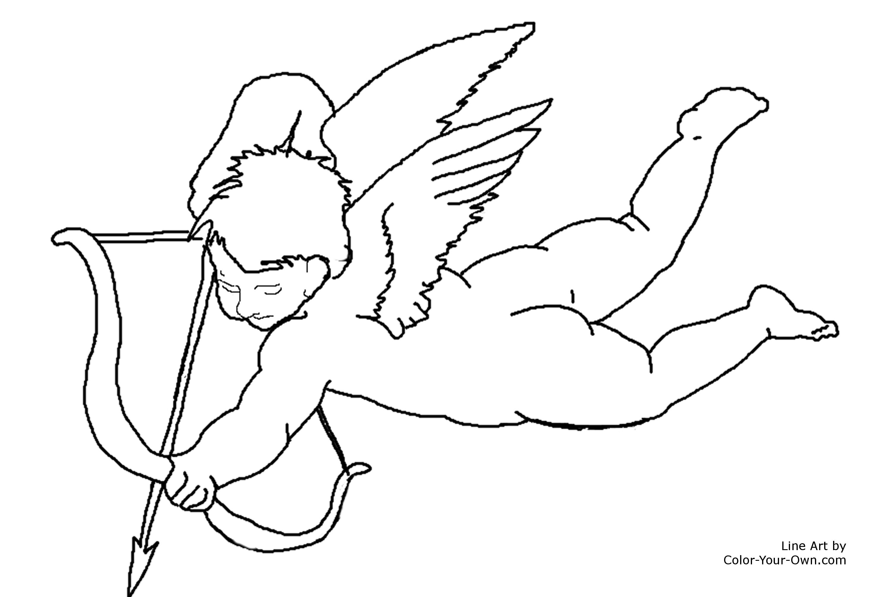 valentine cupid coloring pages - photo #22