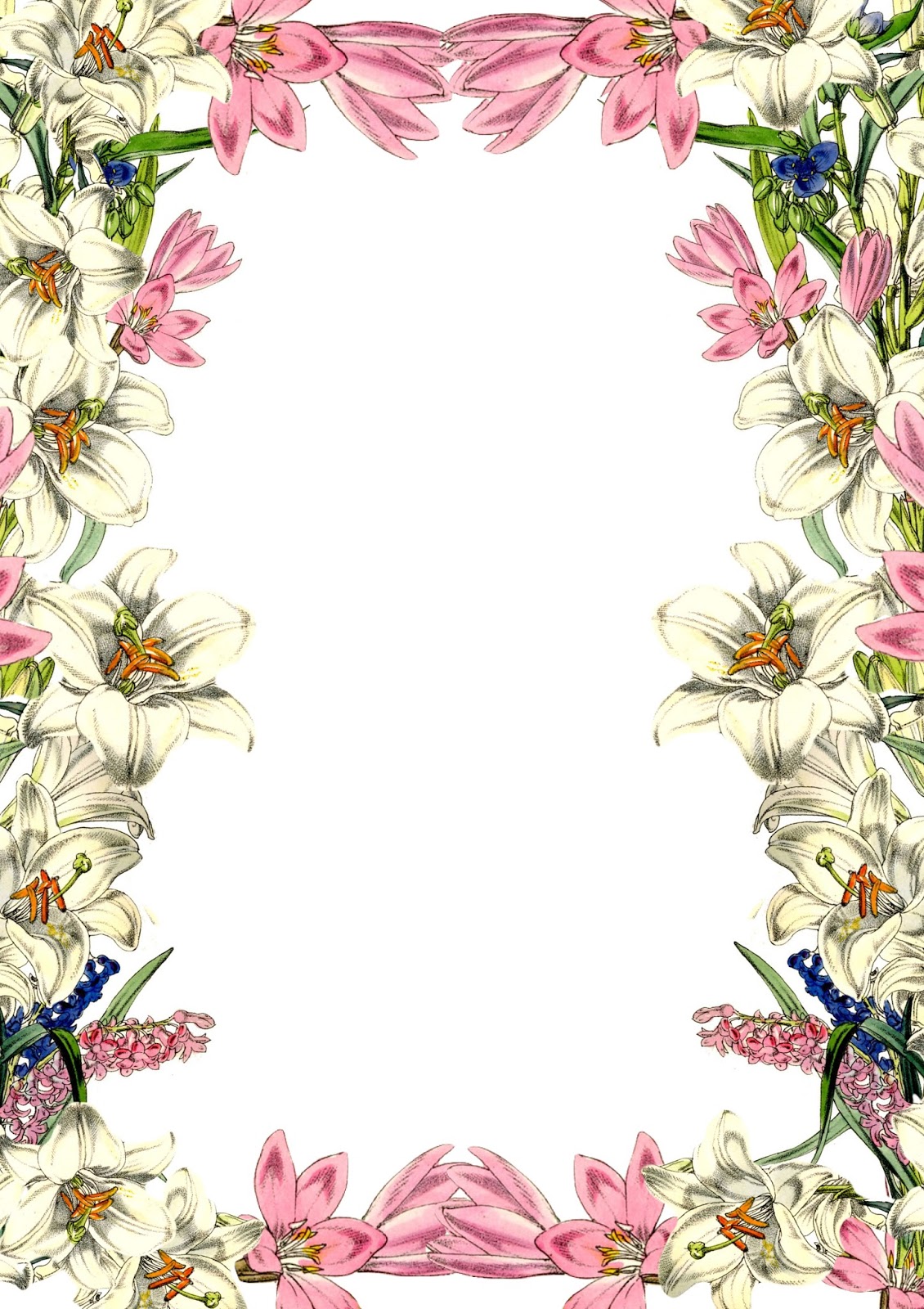 6 Best Images of Flower Border Paper Printable Free Printable Writing