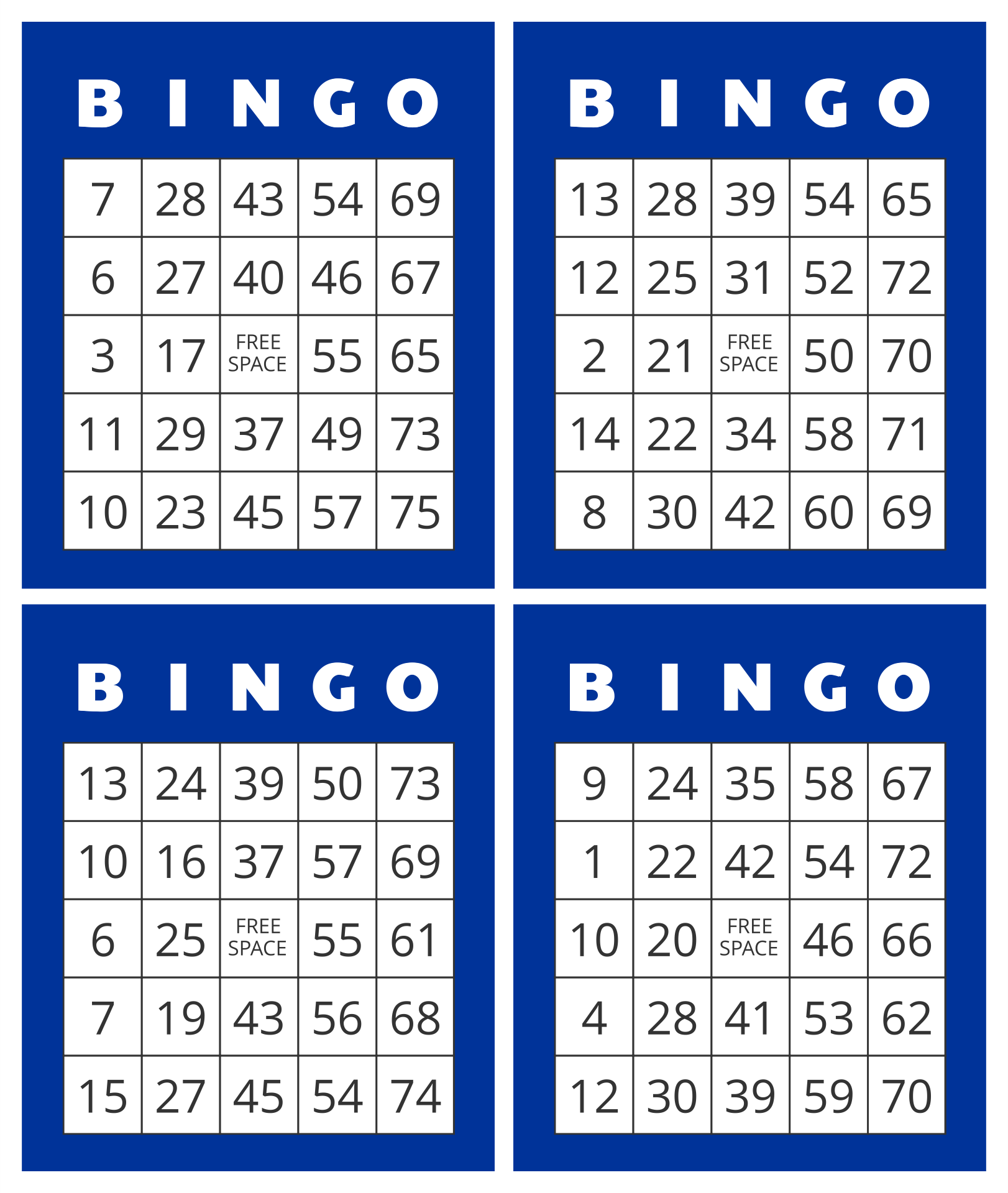 7 Best Images of Printable Bingo Numbers 1 75 Bingo Numbers 1 75