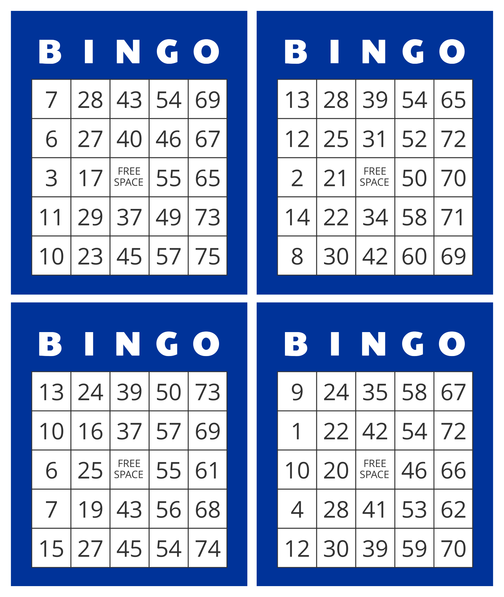 Printable Bingo Numbers 1 75 Printable Word Searches