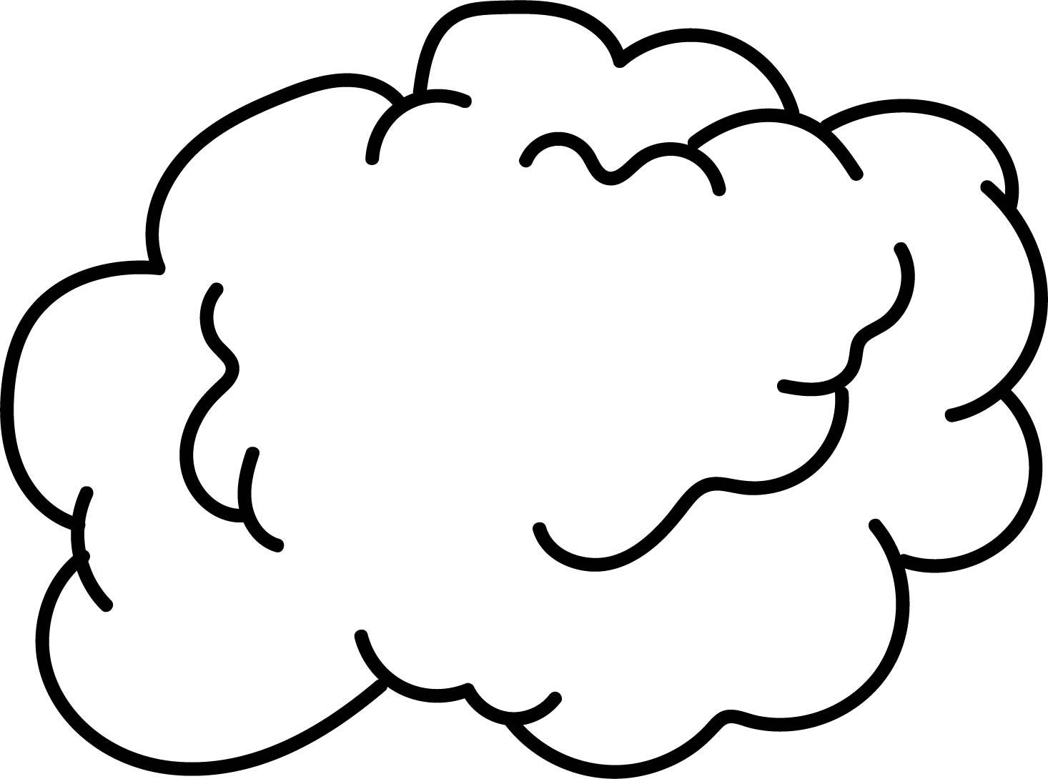 6 Best Images Of Free Printable Cloud Template Large Cloud Coloring
