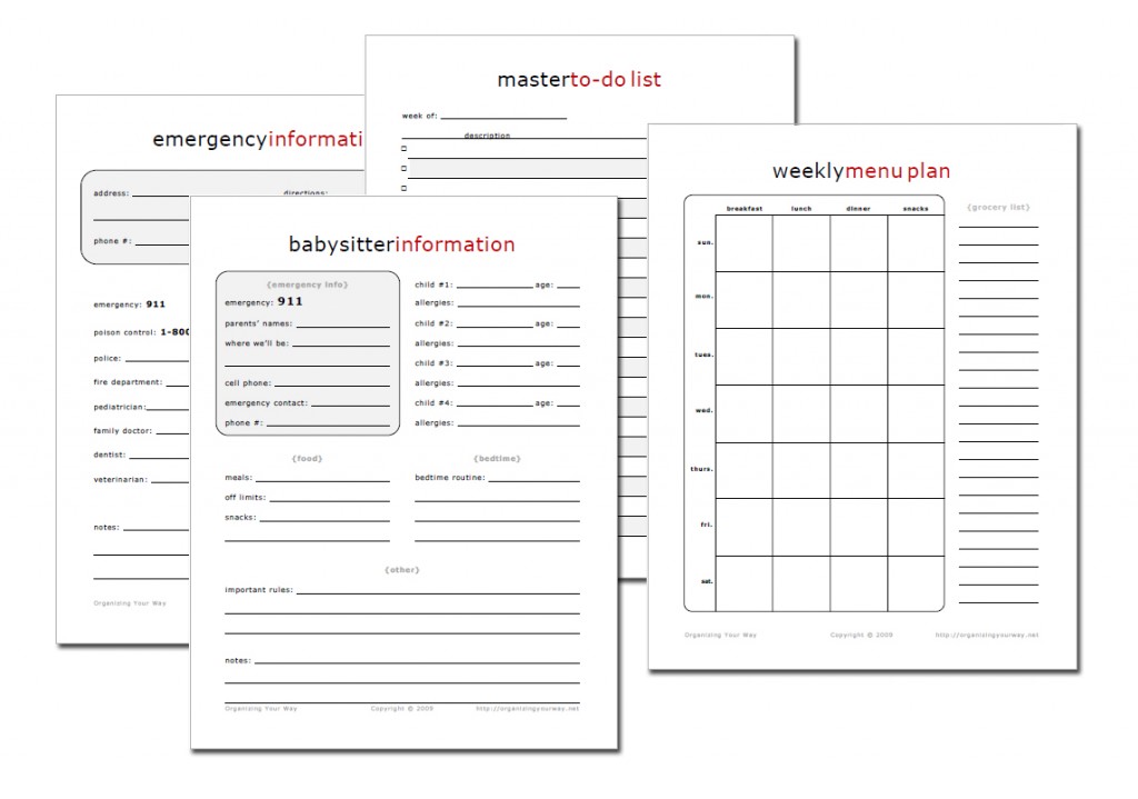 5 Best Images of Free Printable Home Management Forms Free Printable