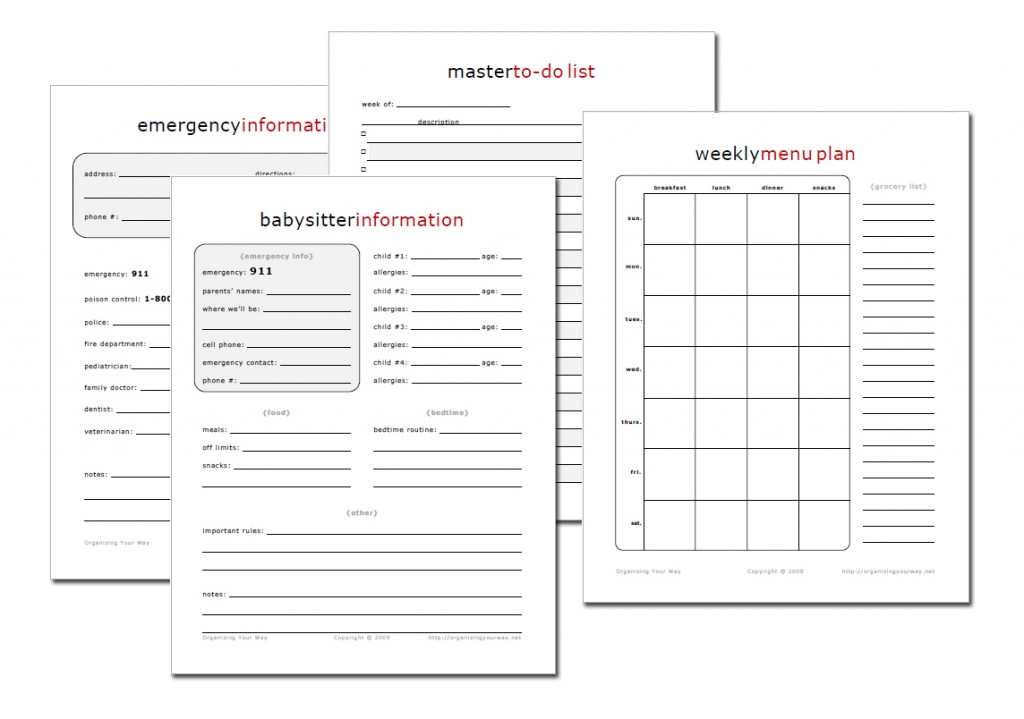 5 Best Images Of Free Printable Home Management Forms Free Printable 