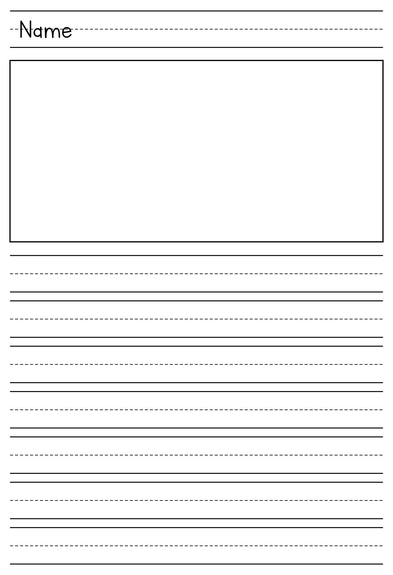 writing-template-with-picture-box