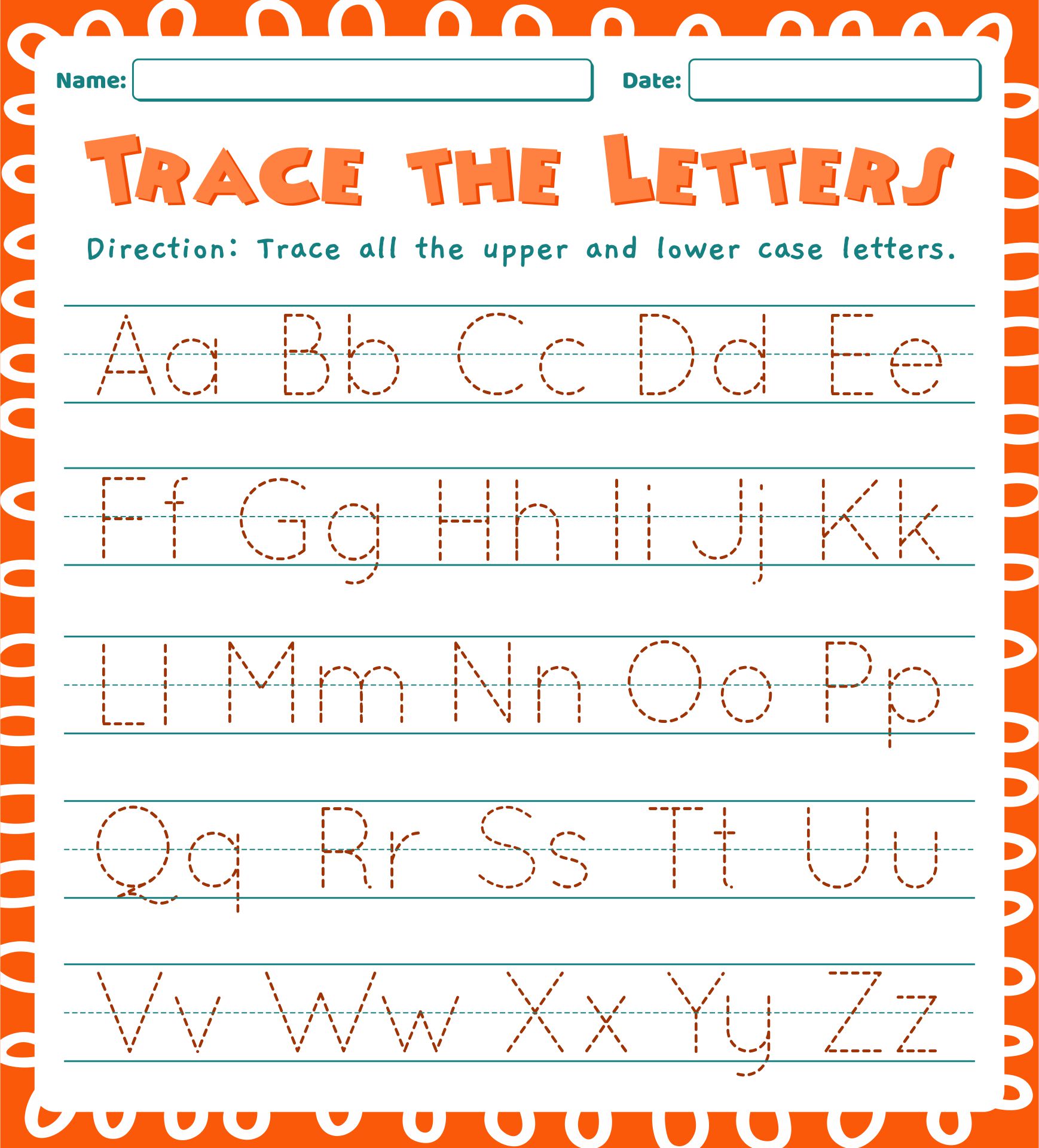 Free Printable Alphabet Tracing Template Printable Templates
