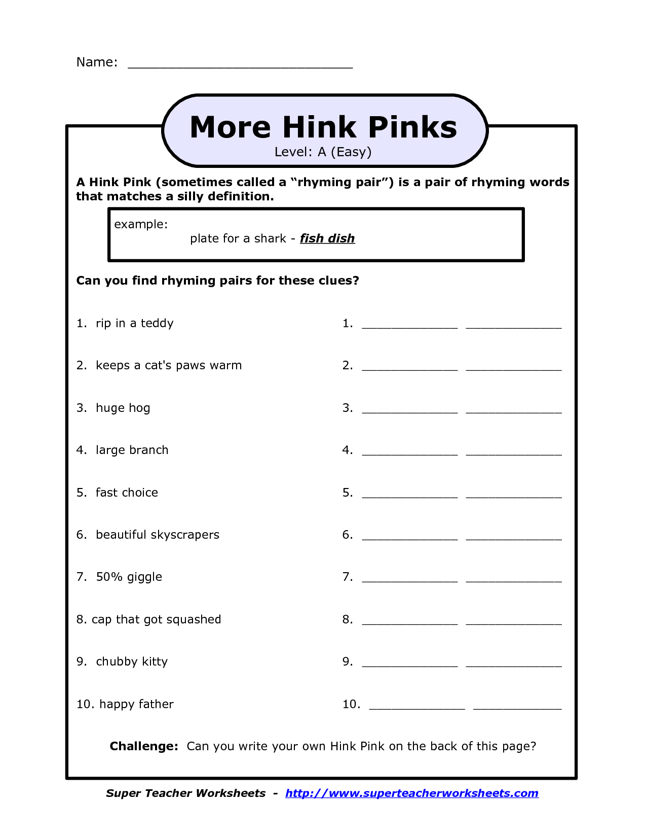 Aphasia Worksheets