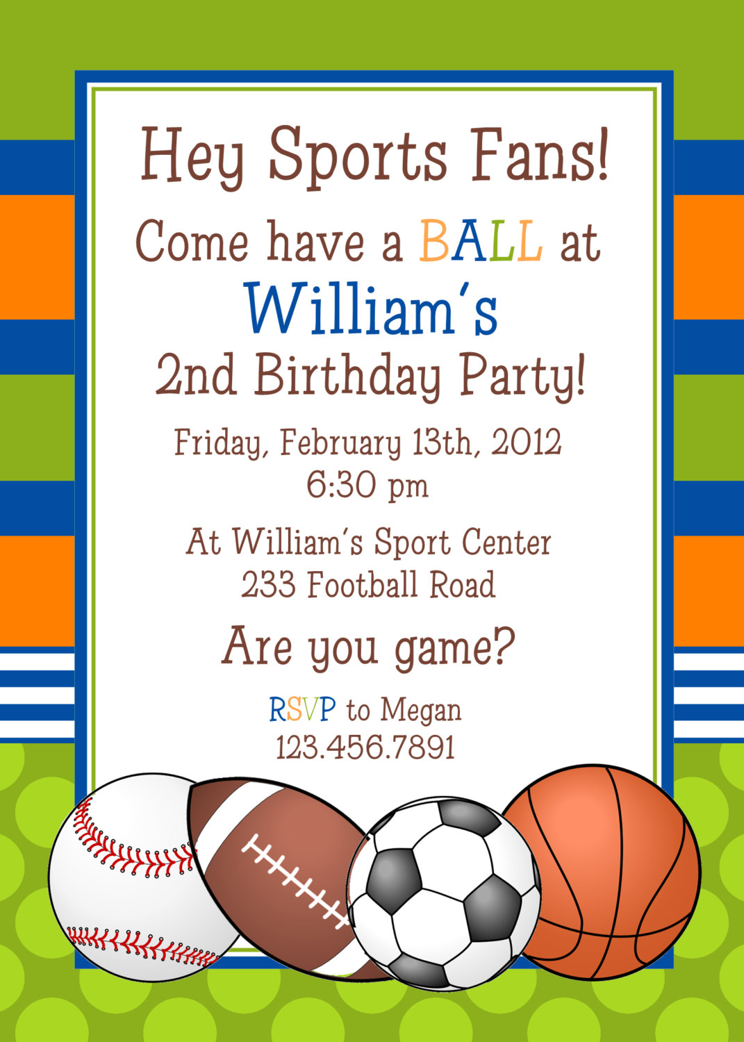 7 Best Images of Sports Birthday Invitations Printable Template