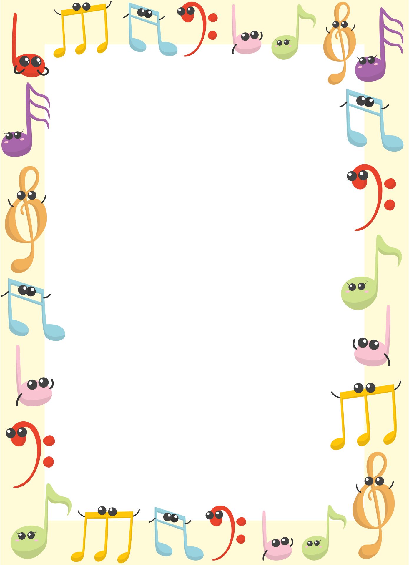 7 Best Images Of Printable Musical Borders And Frames Free Printable 