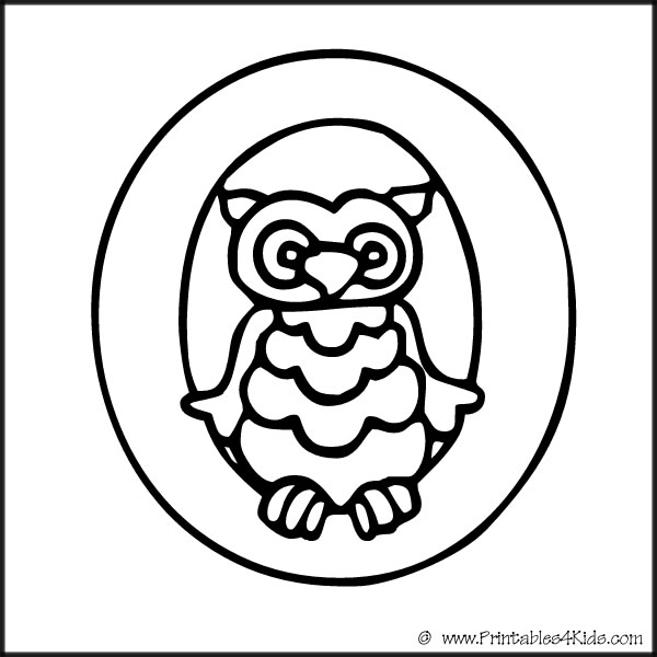 5 Best Images of Printable Owl Alphabet Carpet  Cartoon Owl Coloring