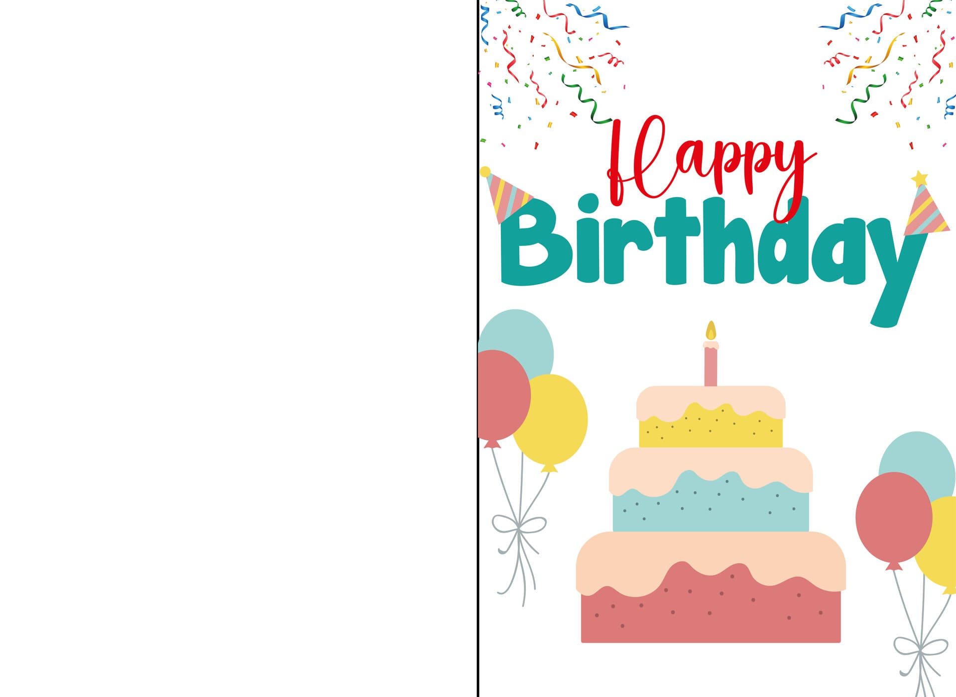 6 Best Images Of Printable Folding Birthday Cards Printable Birthday Card Template Printable