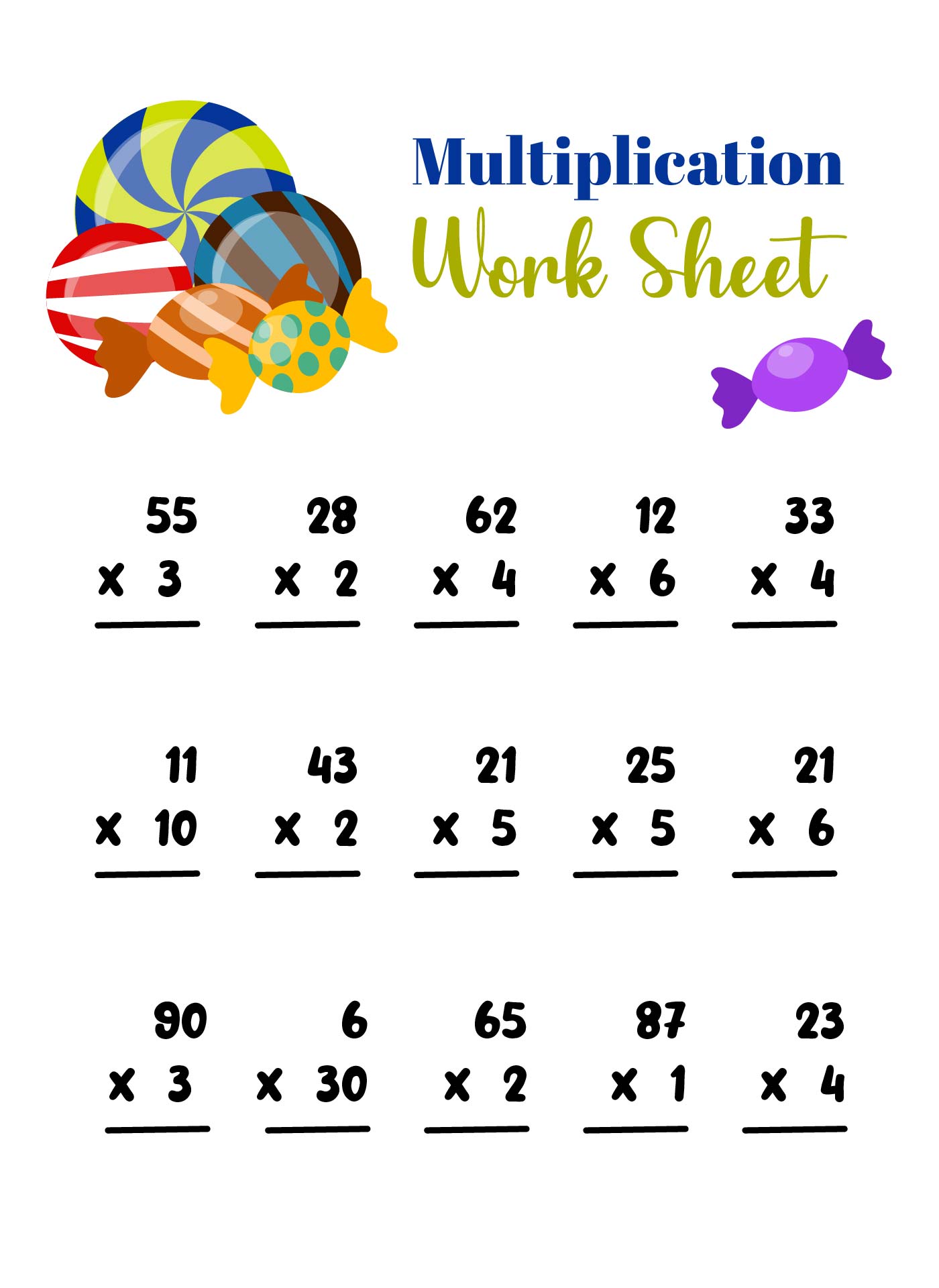 Free Printable Multiplication Worksheets For 3rd Grade