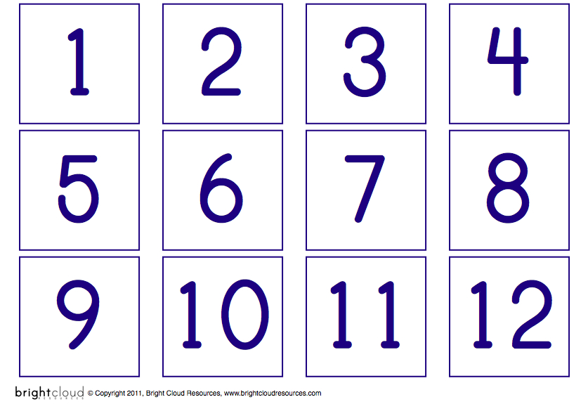 Printable Number Cards 1 20 Free