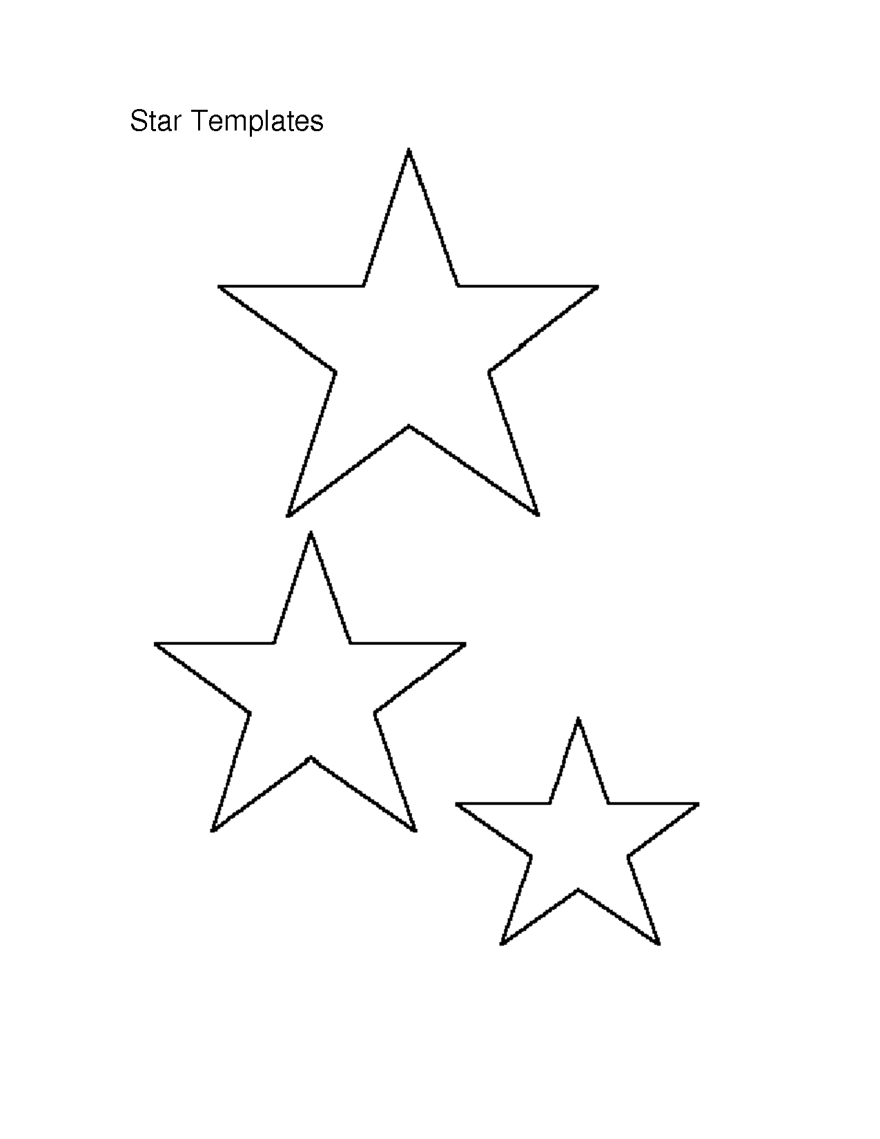 6 Best Images of Small Star Stencils Free Printable Large Star