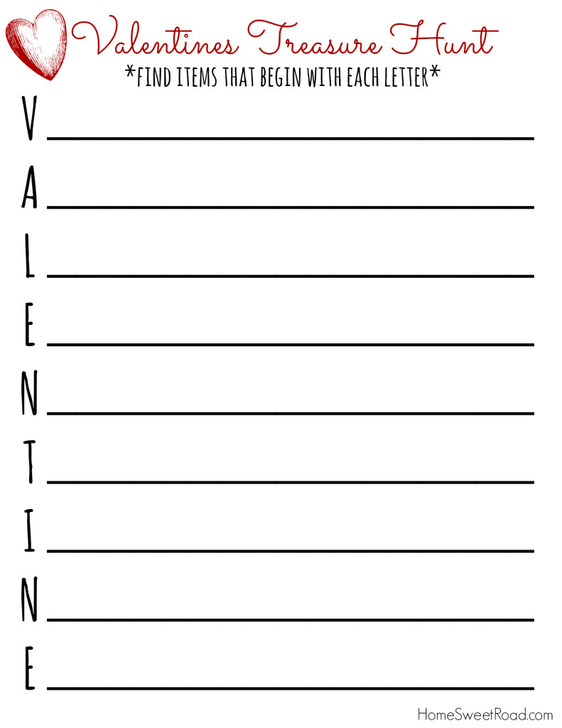 Printable Blank Scavenger Hunt Template Printable Templates