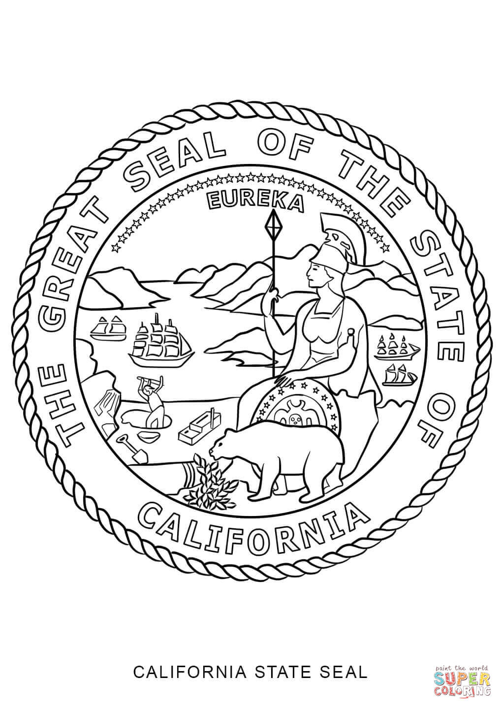 california state map coloring pages - photo #23