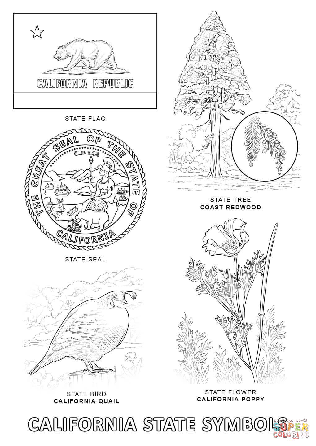 california state map coloring pages - photo #36