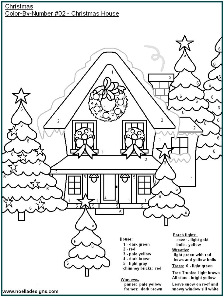 7 Best Images of Christmas Addition Color By Number Printables