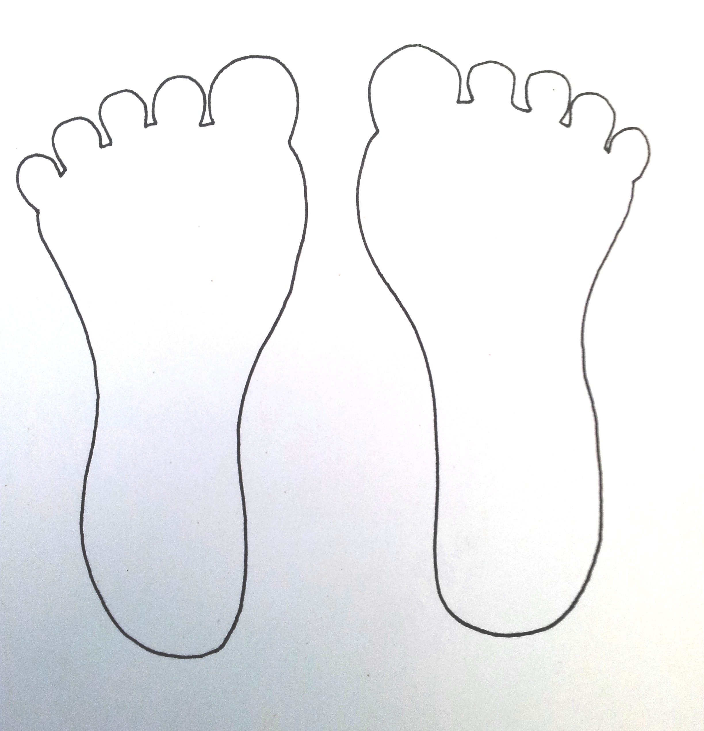 5 Best Images of Printable Feet Template Free Printable Baby Feet Template, Footprint Outline