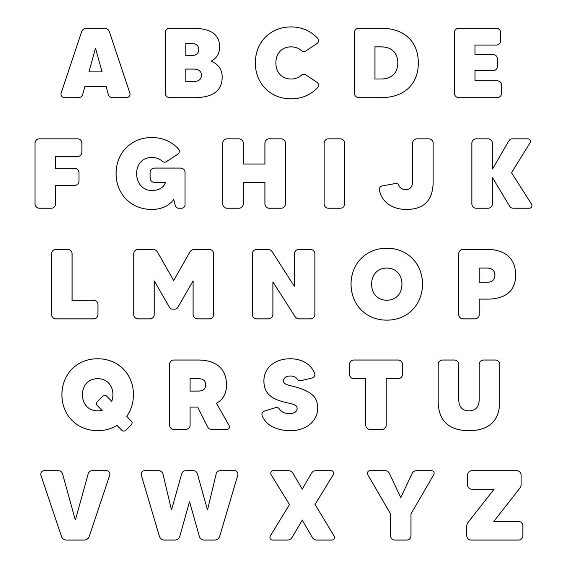 Cut Out Free Printable Letters