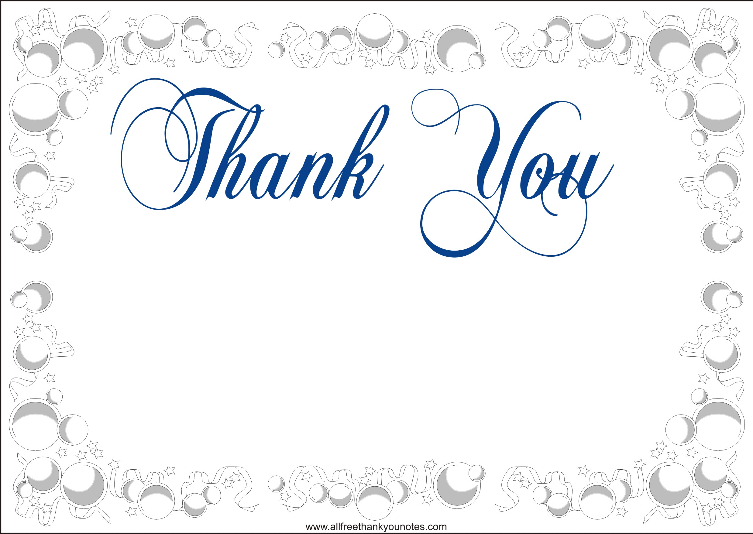 6 Best Images of Free Printable Thank You Card Black And White Free