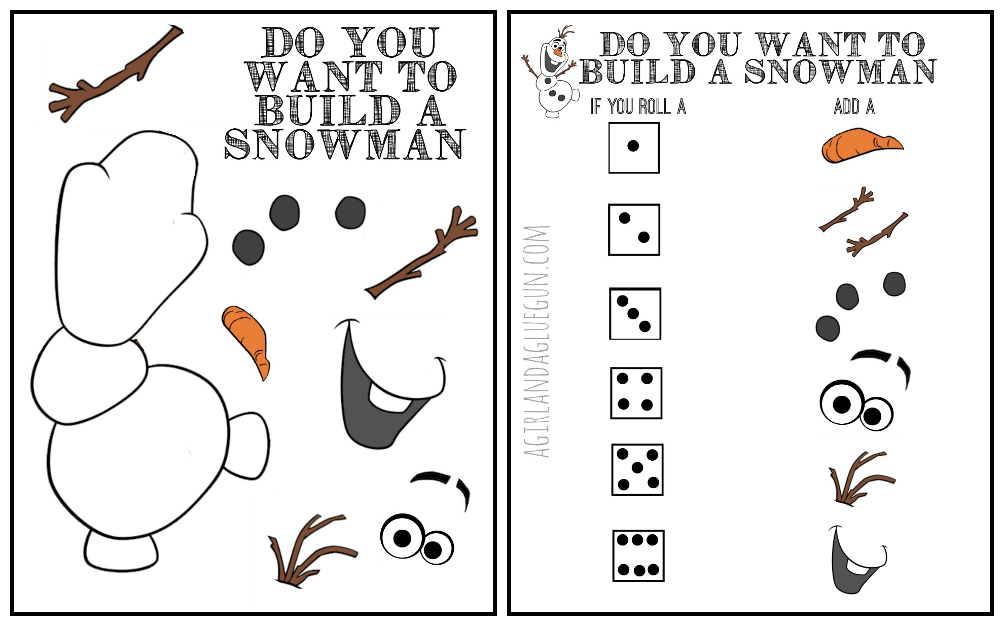 Do You Want To Build A Snowman Free Olaf Printable