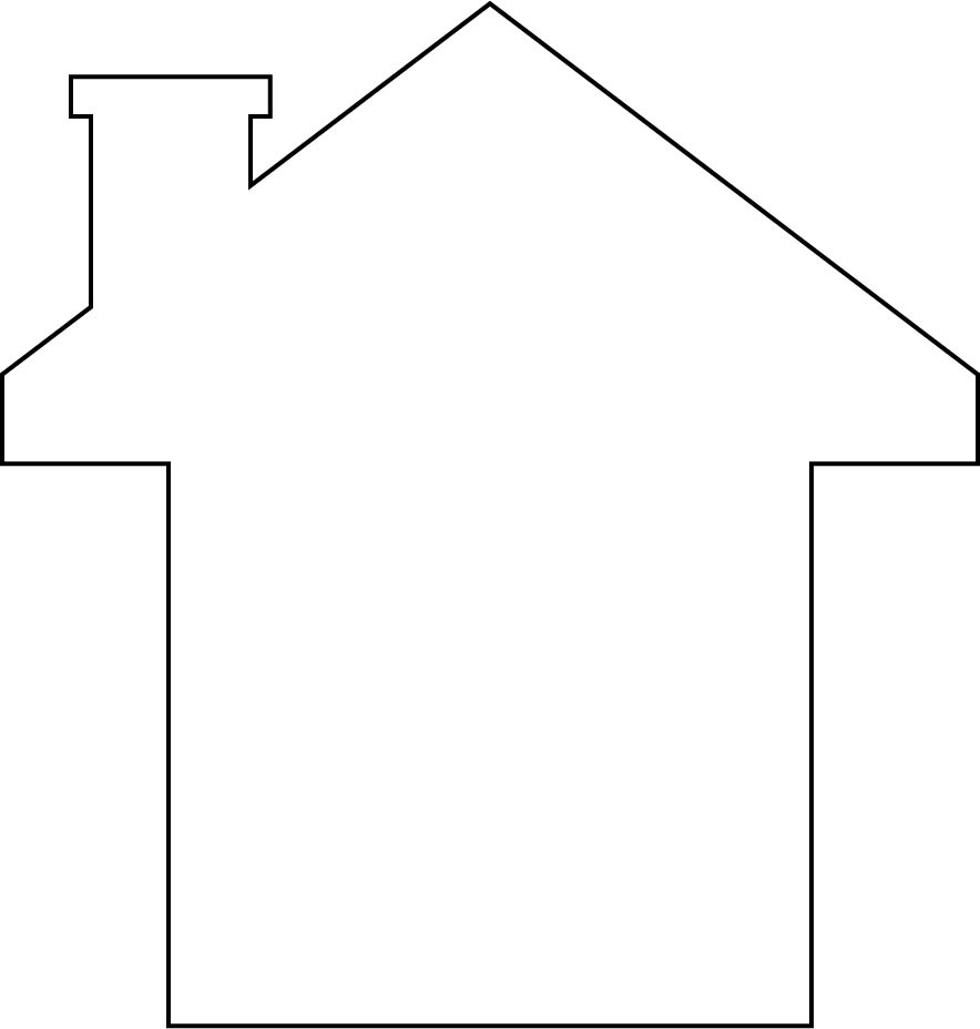 free clipart house outline - photo #40