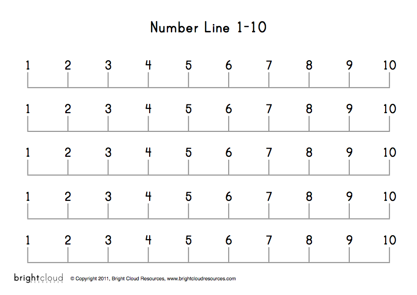 6 Best Images of Printable Number Line To 10 Printable Number Line 1