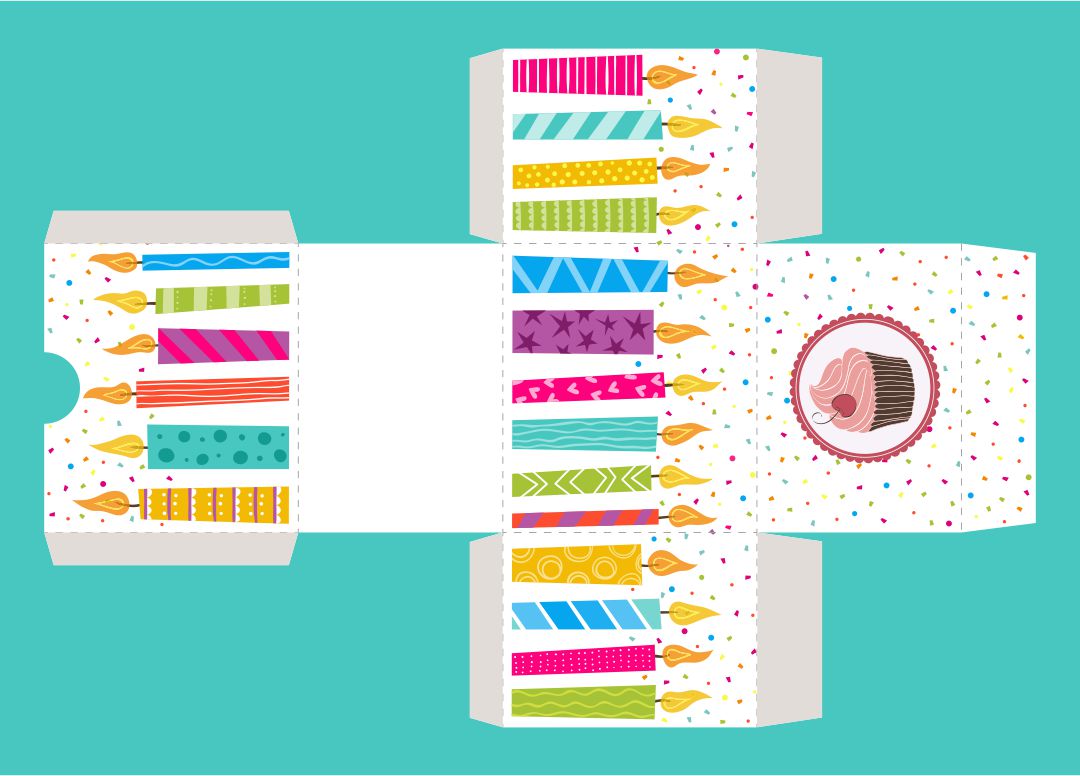 Cupcake Box Template Free Printable