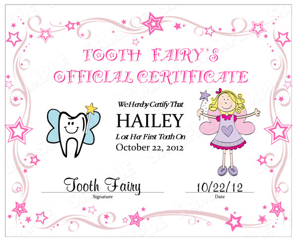 7 Best Images Of Tooth Fairy Certificate Printable Tooth Fairy 