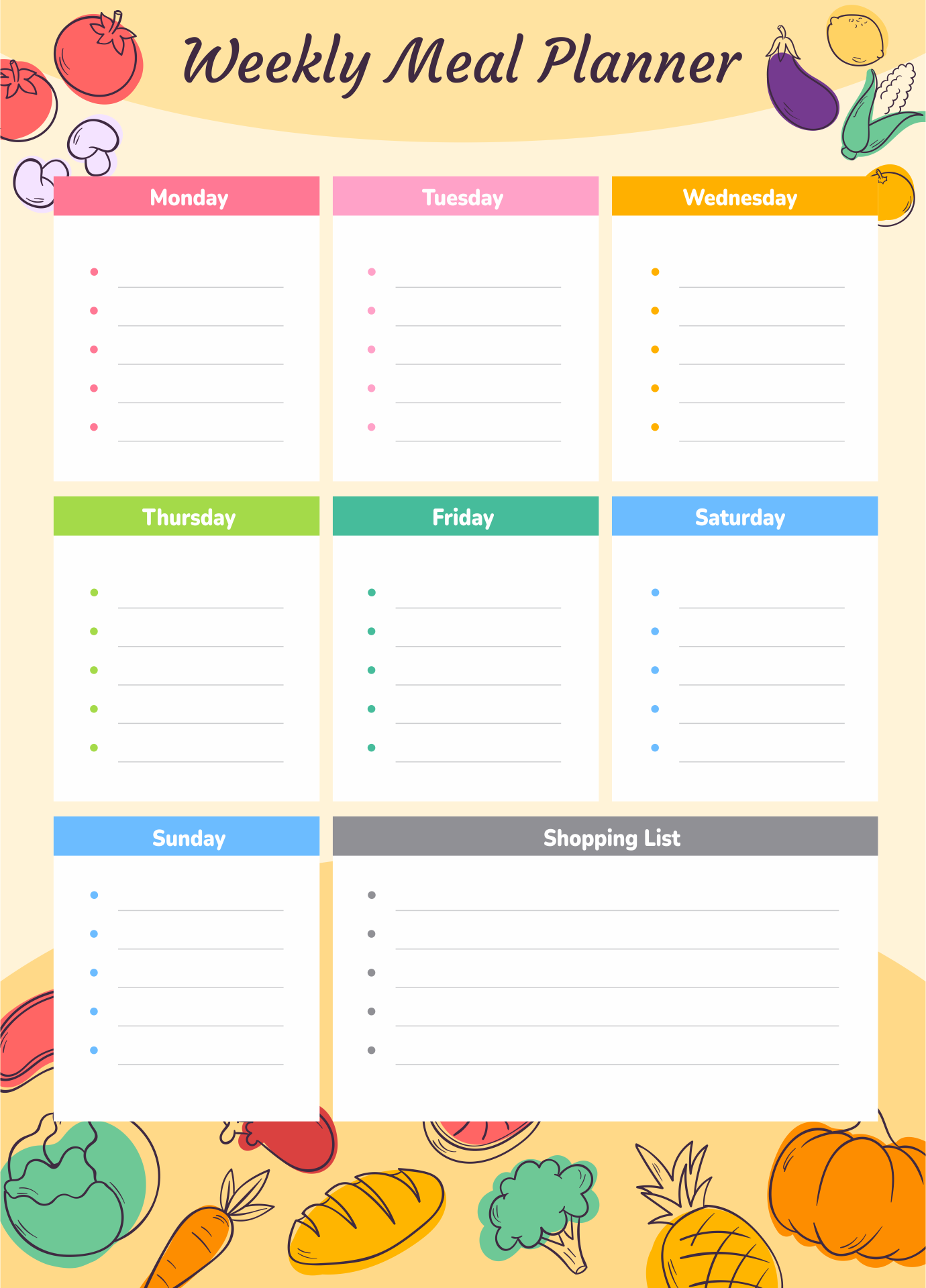 8 Best Images Of Meal Planning Template Printable Weekly Meal 