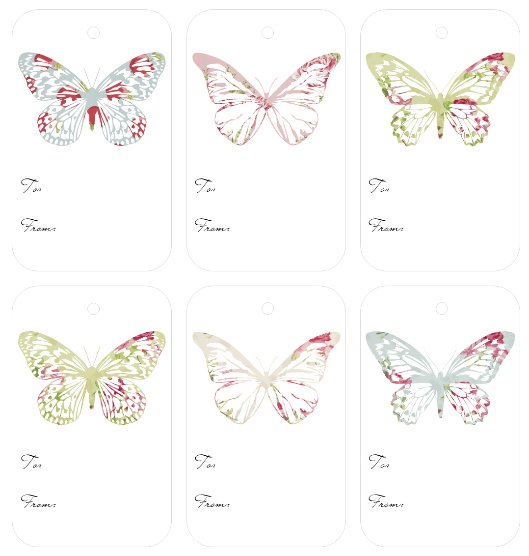 Free Printable Butterfly Labels