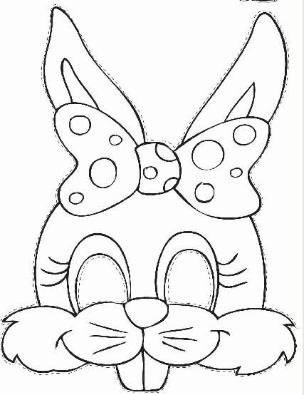 Bunny Mask Template Coloring Coloring Pages