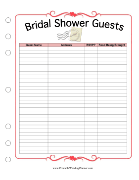 7 Best Images of Bridal Shower Planning Printable - Bridal Shower