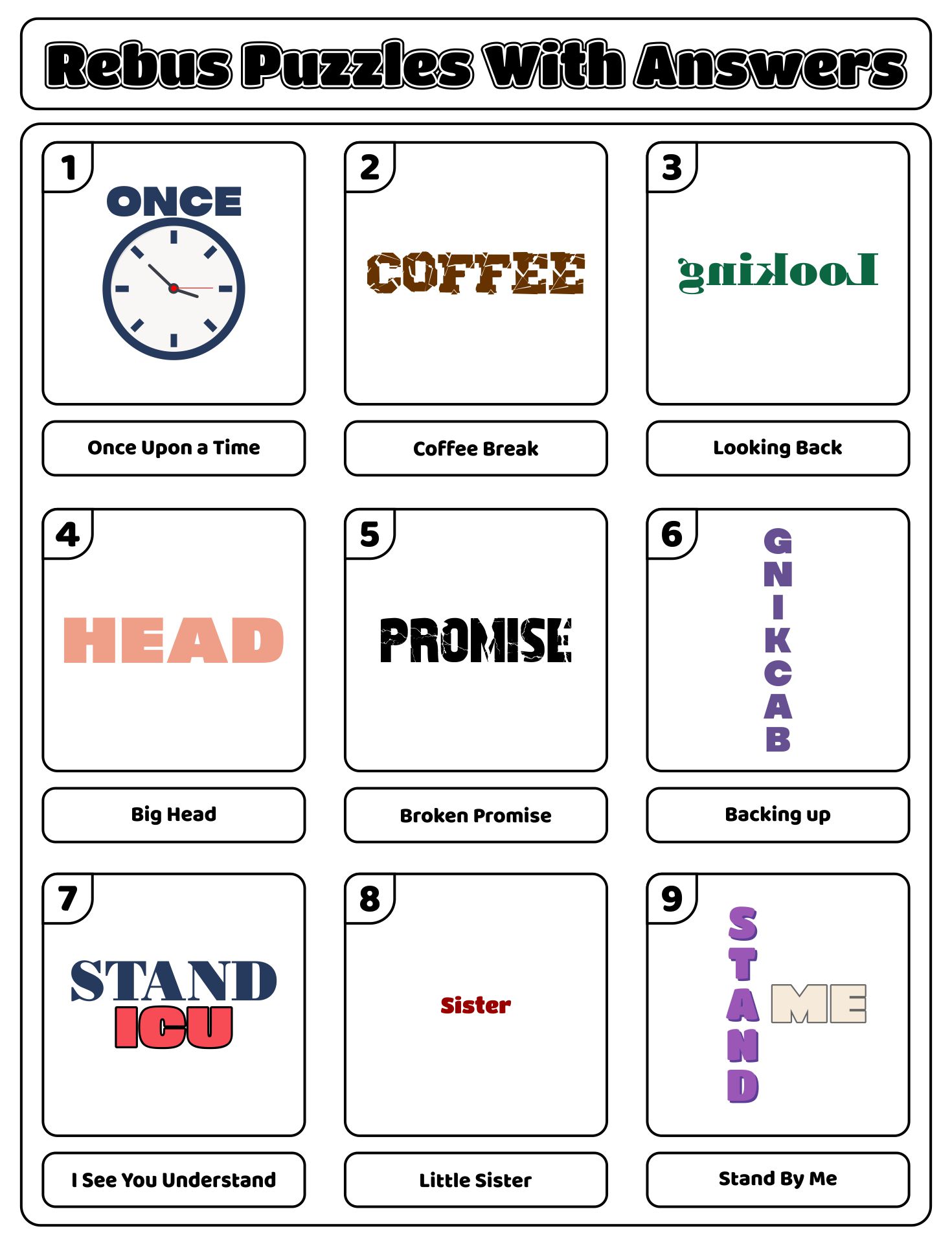 7 Best Images of Printable Rebus Puzzles With Answers  Rebus Puzzle Answers, Free Printable 
