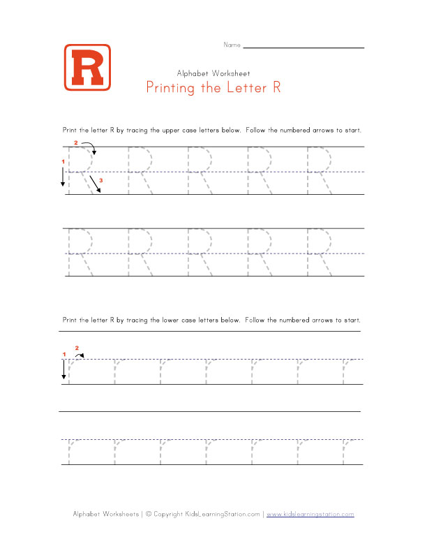 6 Best Images of Printable Tracing Worksheets Letter R - Letter R