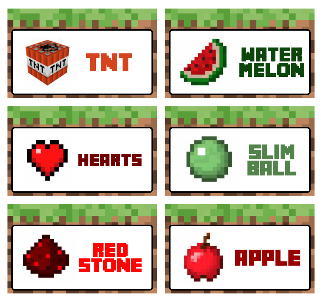 7 Best Images of Free Printable Minecraft Food Labels Fish Minecraft