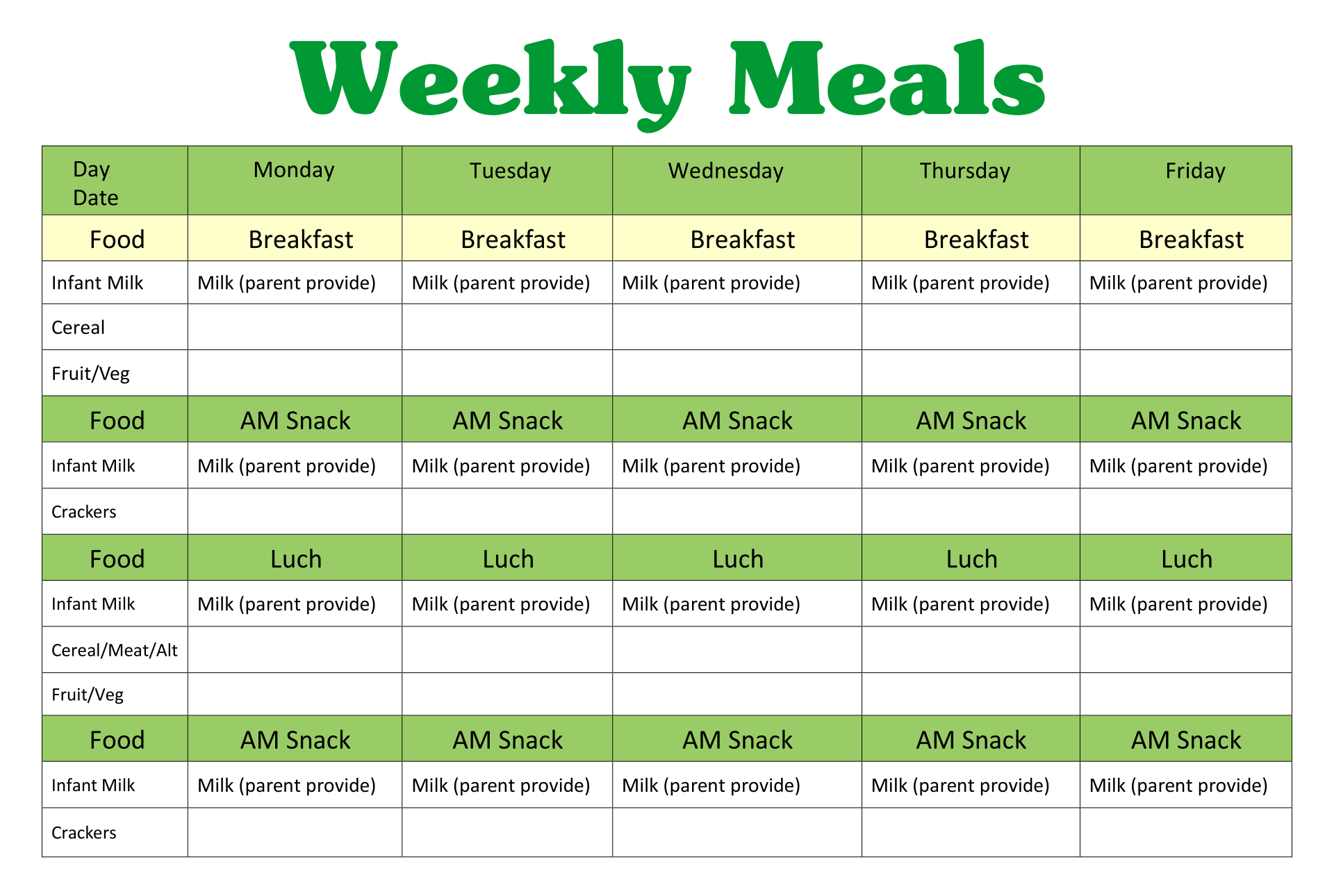 daycare-menu-template