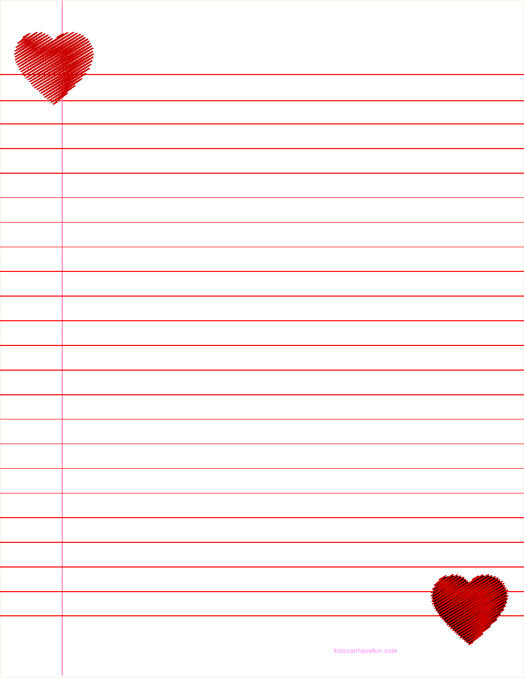 9 Best Images of Valentine's Day Printable Letter Stationary