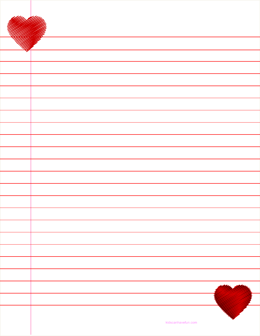 Free Valentine Stationery Printables