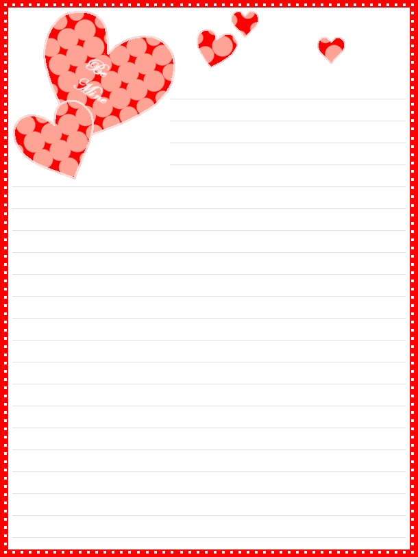 Printable Valentine's Day Letter Template Printable Word Searches