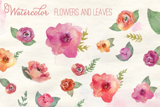 watercolor flowers clip art free - photo #49