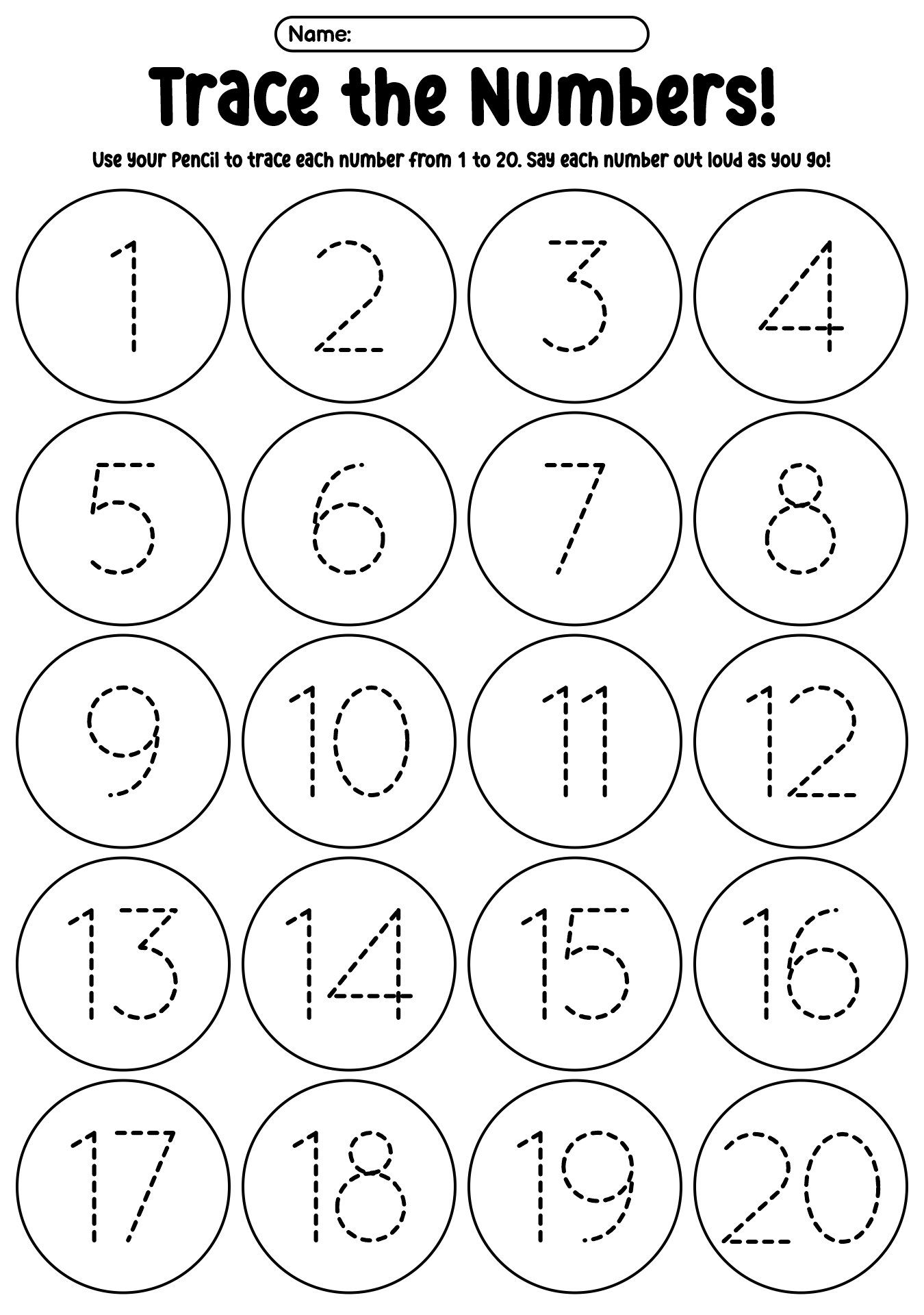 Pre K Printable Worksheet