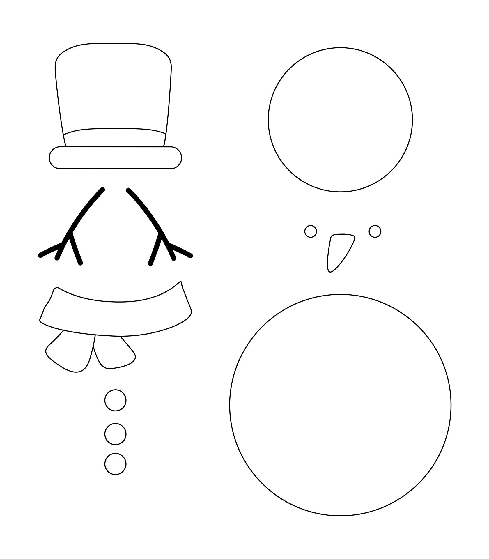 6 Best Images of Printable Snowman Cut Out Pattern Printable Snowman