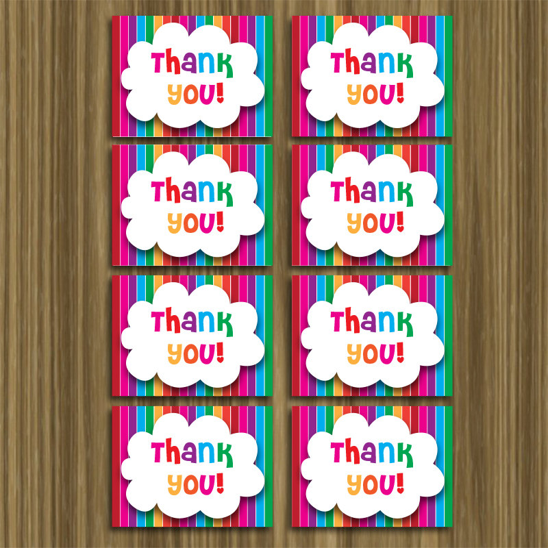 Free Printable Thank You Tags For Birthdays