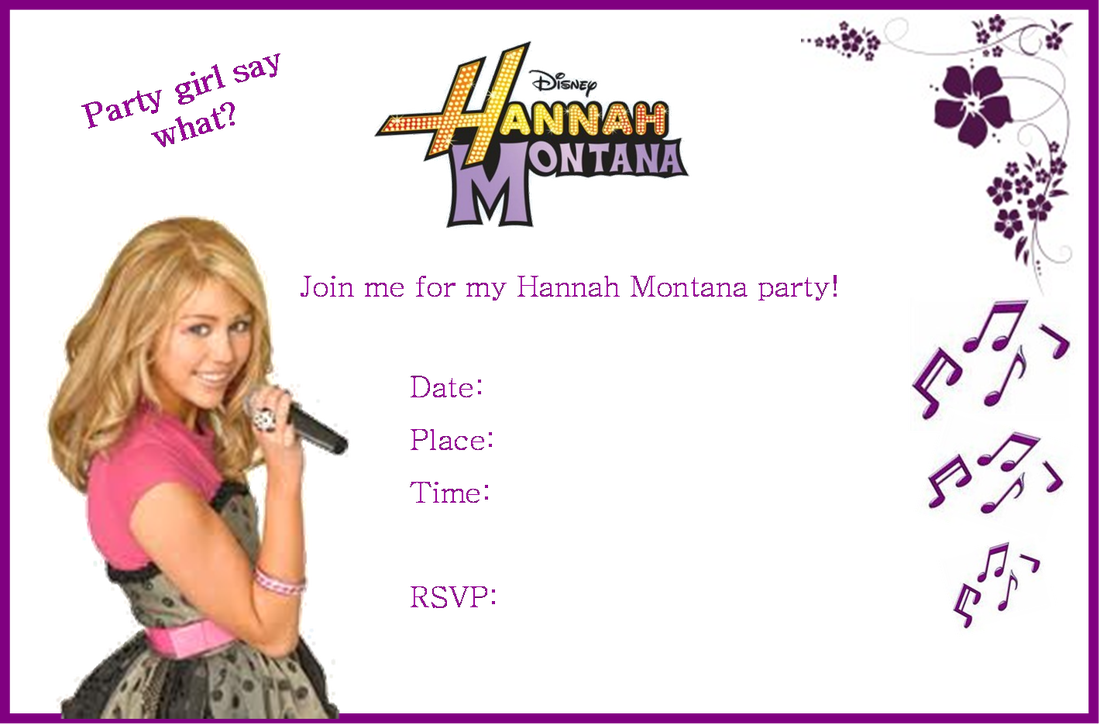 Free Printable Hannah Montana Birthday Pictures 117