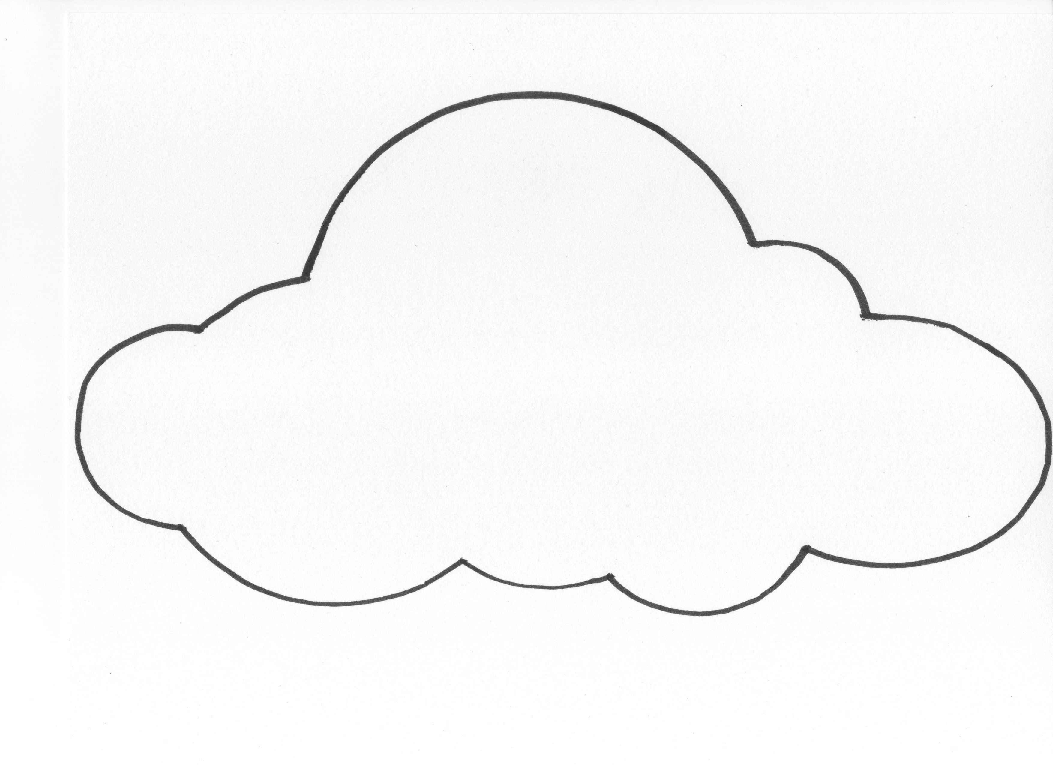 5 Best Images of Printable Cloud Template Cloud Cut Out Template