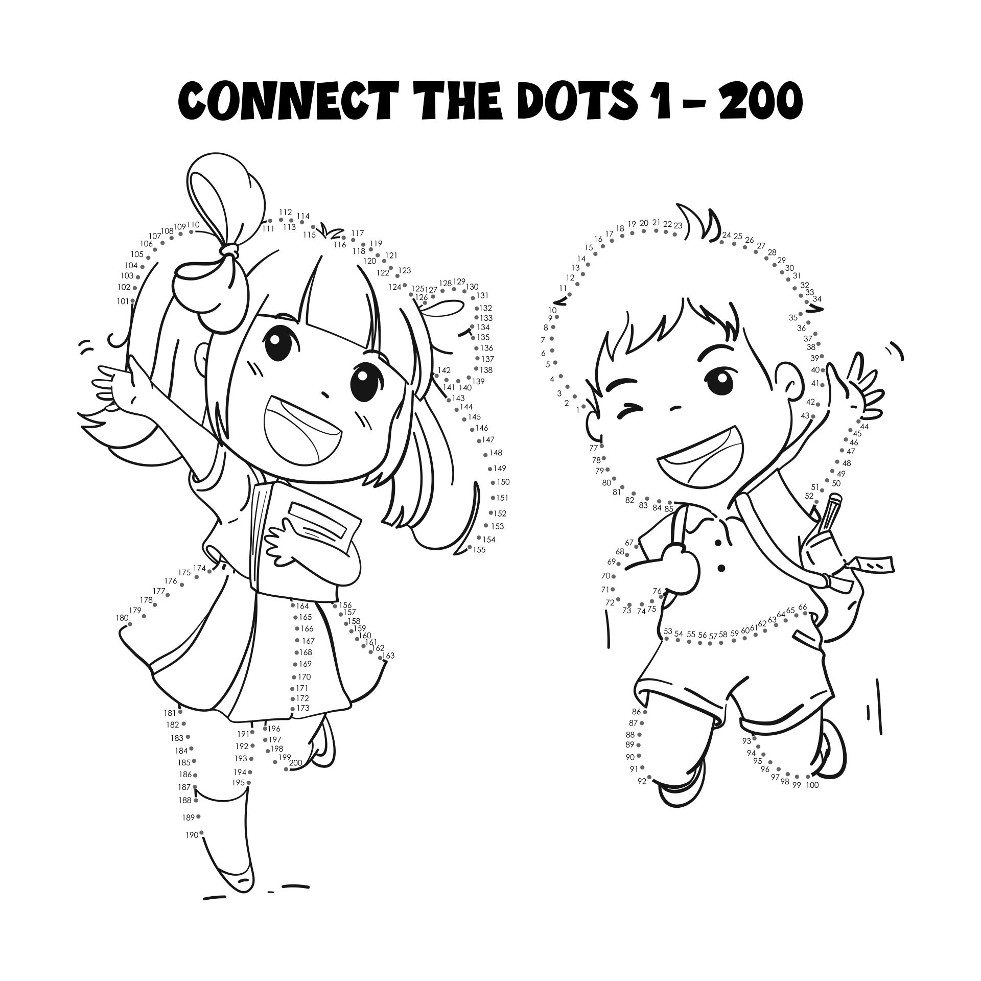 6 Best Images of Printable Connect The Dots To 200 - Hard Connect the