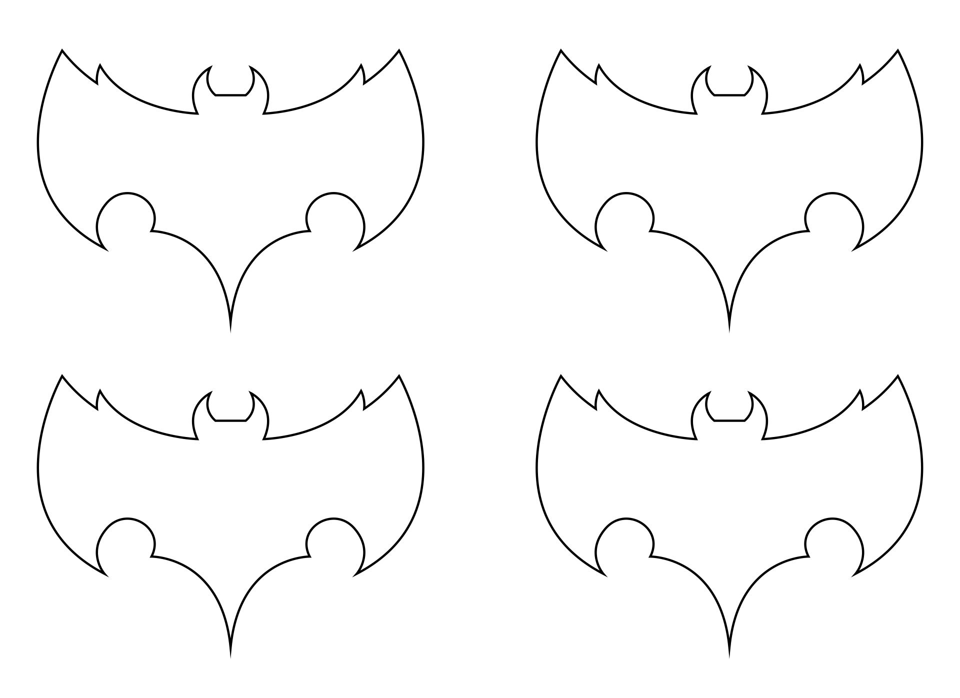 Template Of A Bat