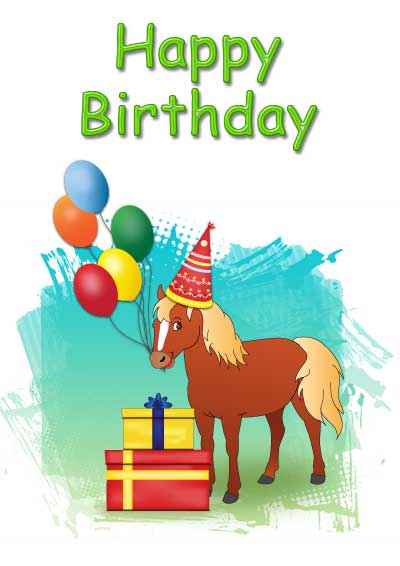 Free Printable Horse Birthday Cards
